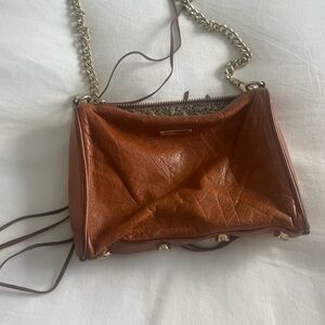 Vintage Rebecca Minkoff brown leather crossbody bag